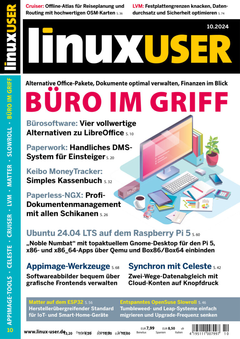 LinuxUser Oktober 2024 GER LinuxUser Kitap Kapağı