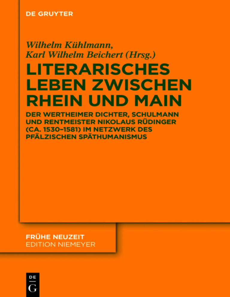 Literarisches Leben zwischen Rhein und Main German Edition Wilhelm Kuhlmann Kitap Kapağı