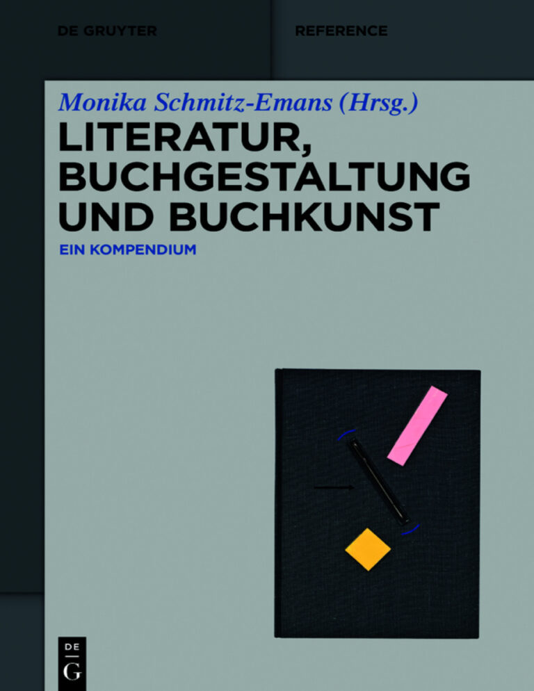 Literatur Buchgestaltung und Buchkunst German Edition Monika Schmitz Emans Kitap Kapağı