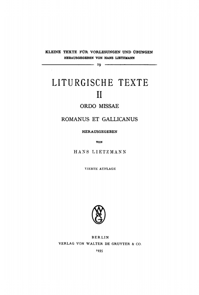 Liturgische Texte German Edition Hans Lietzmann Kitap Kapağı