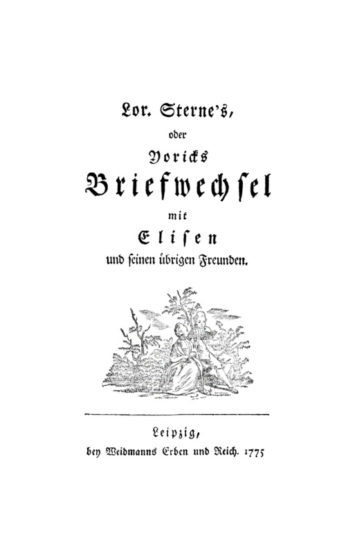 Lor Sternes oder Yoricks Briefwechsel mit Elisen und seinen ubrigen Freunden German Edition Laurence Sterne Kitap Kapağı