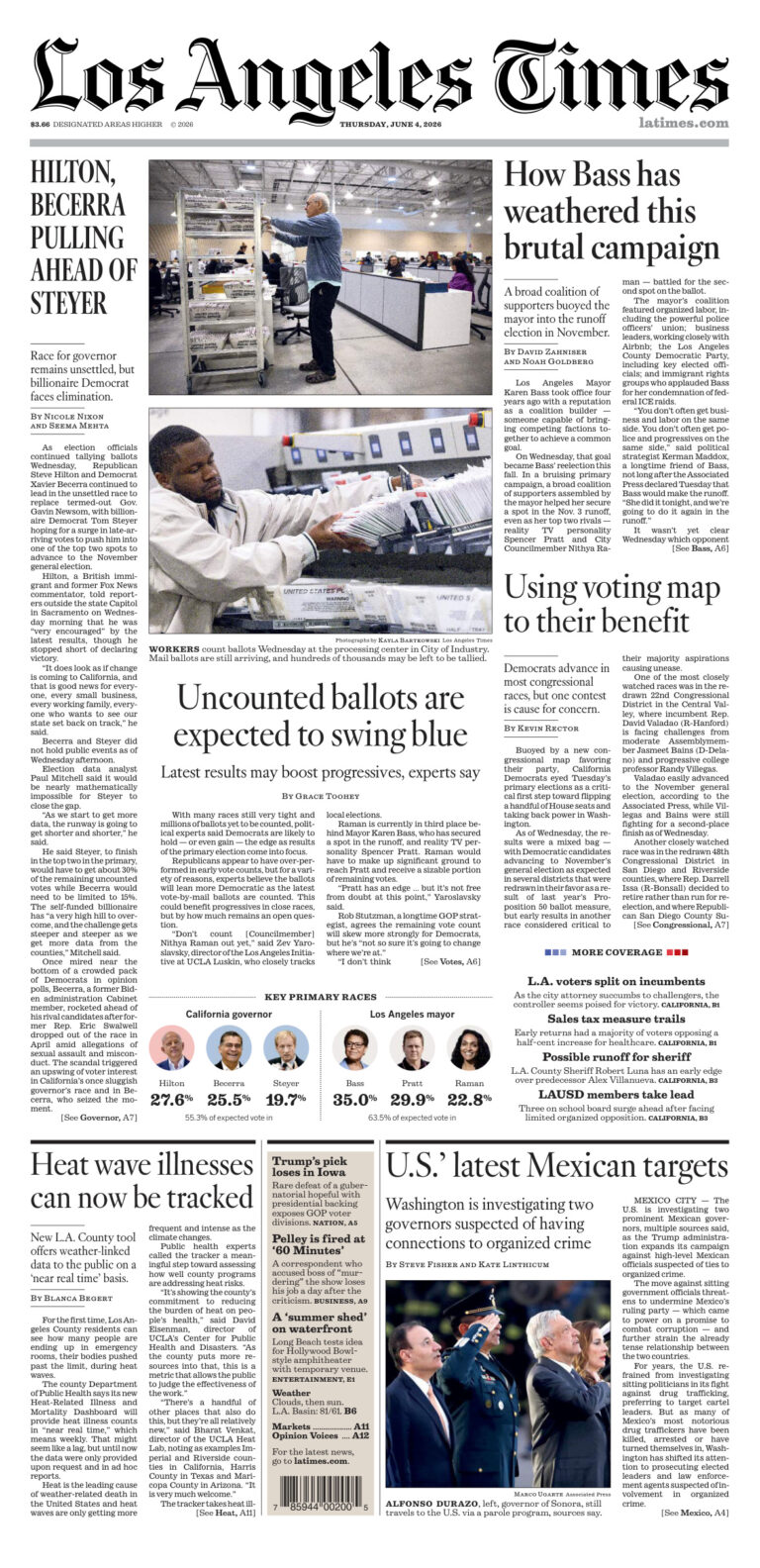 Los Angeles Times June 04 2026 Los Angeles Times Kitap Kapağı
