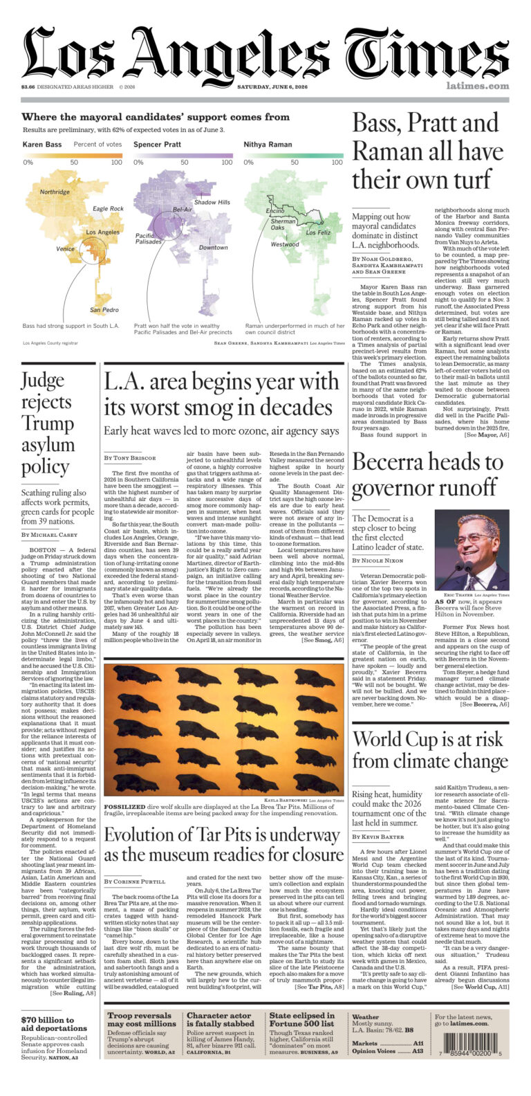 Los Angeles Times June 06 2026 Los Angeles Times Kitap Kapağı
