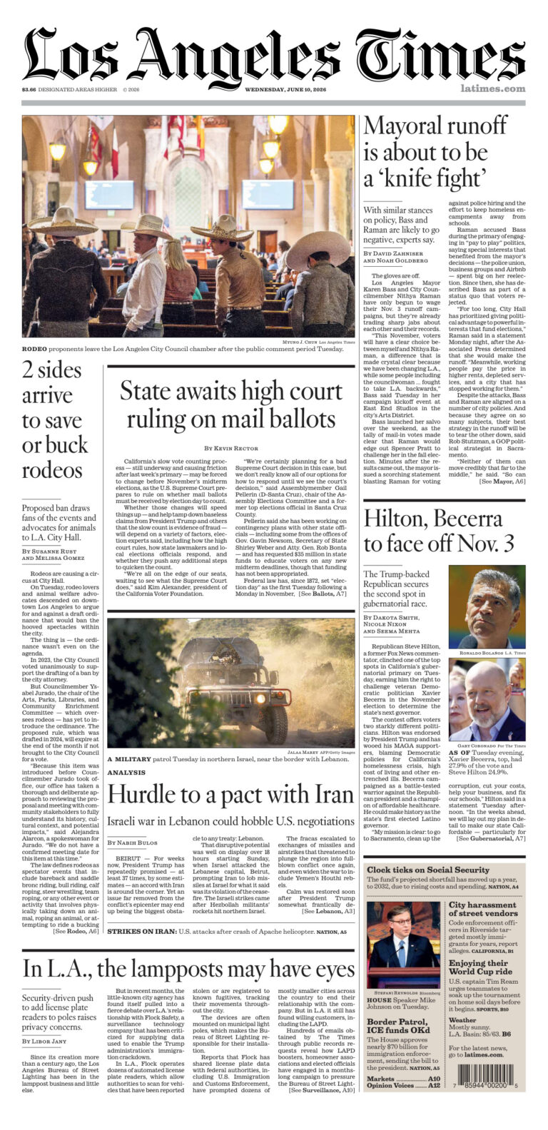 Los Angeles Times June 10 2026 Los Angeles Times Kitap Kapağı