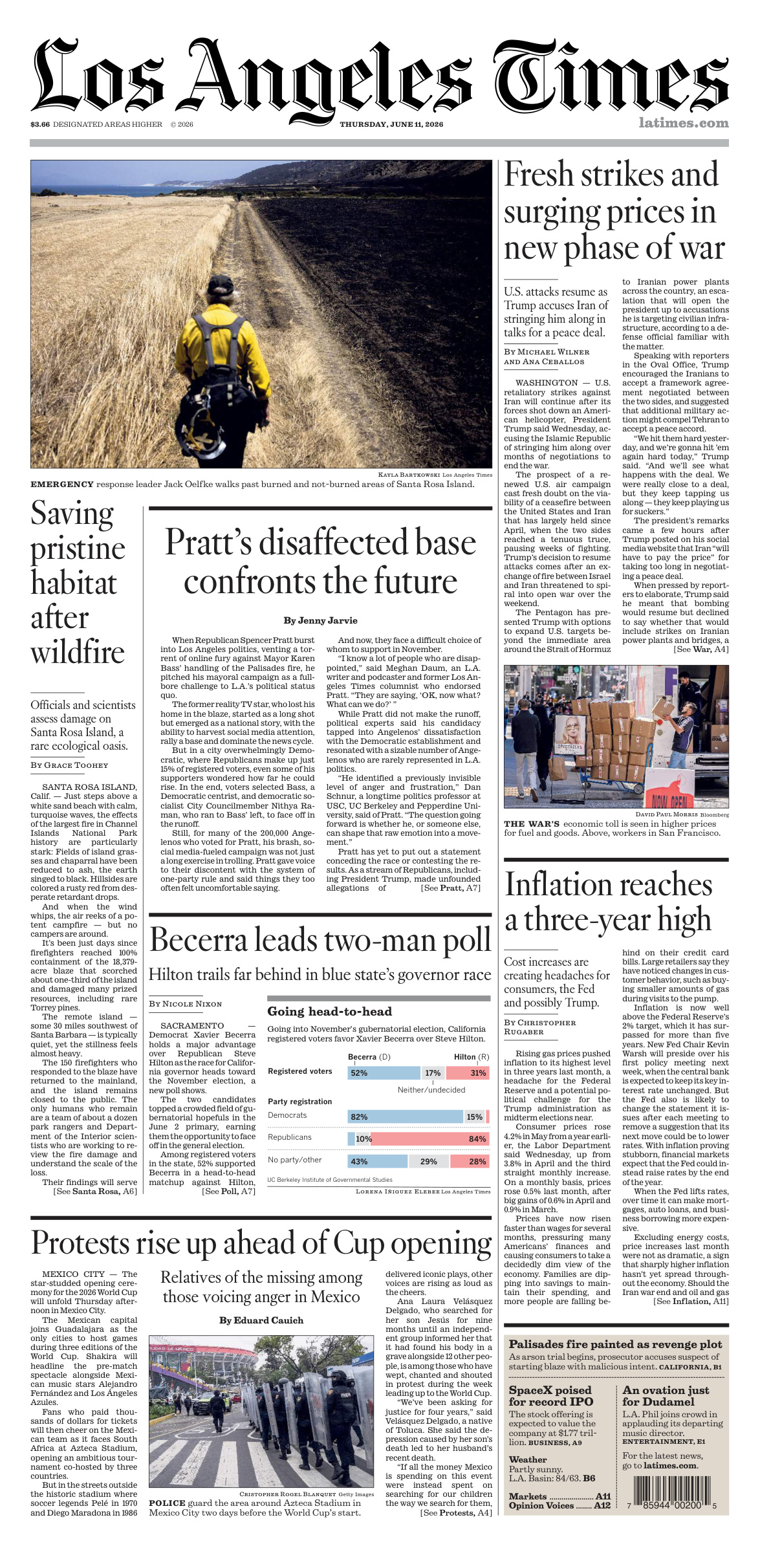 Los Angeles Times June 11 2026 Los Angeles Times Kitap Kapağı
