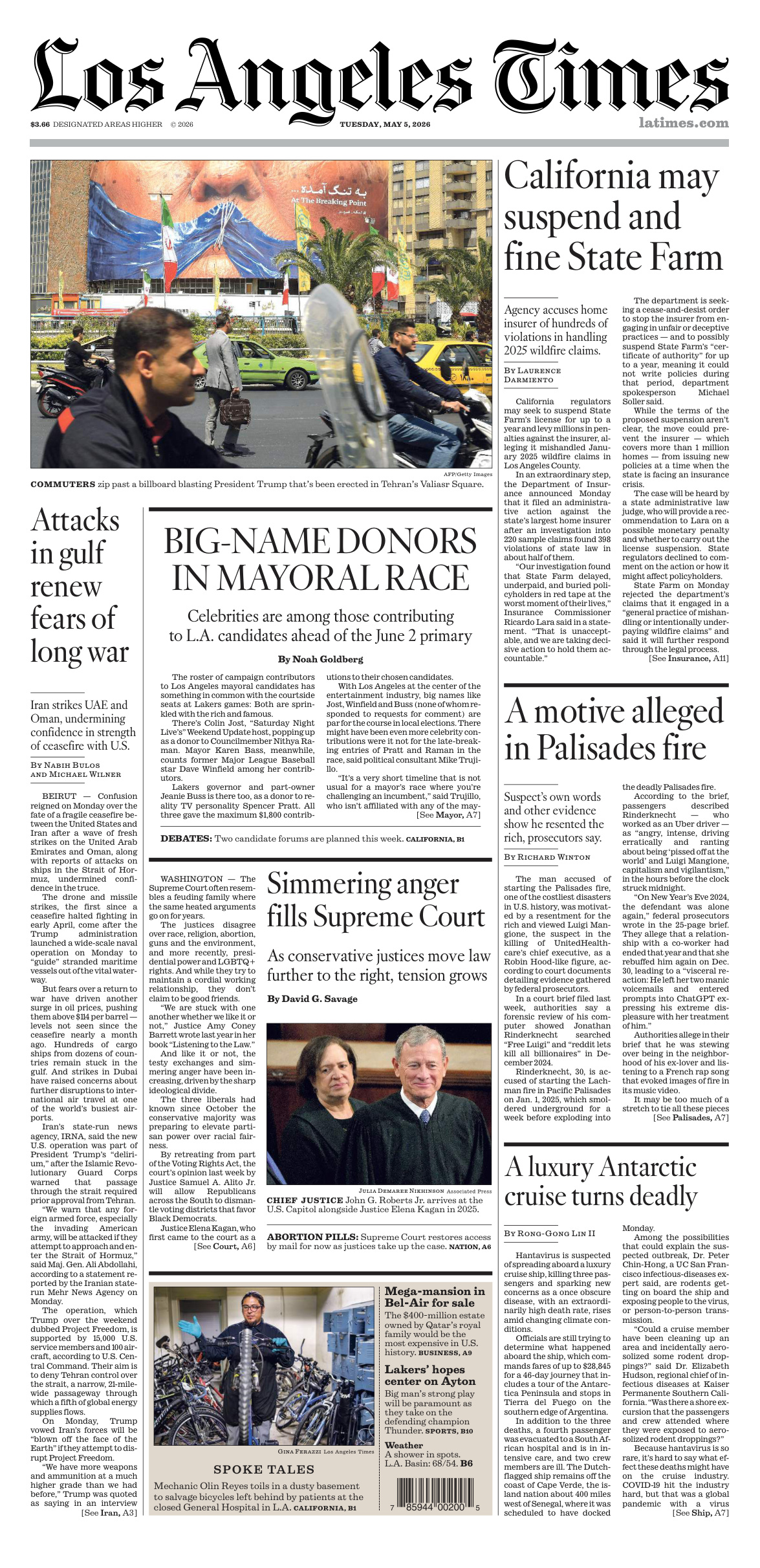 Los Angeles Times May 05 2026 Los Angeles Times Kitap Kapağı