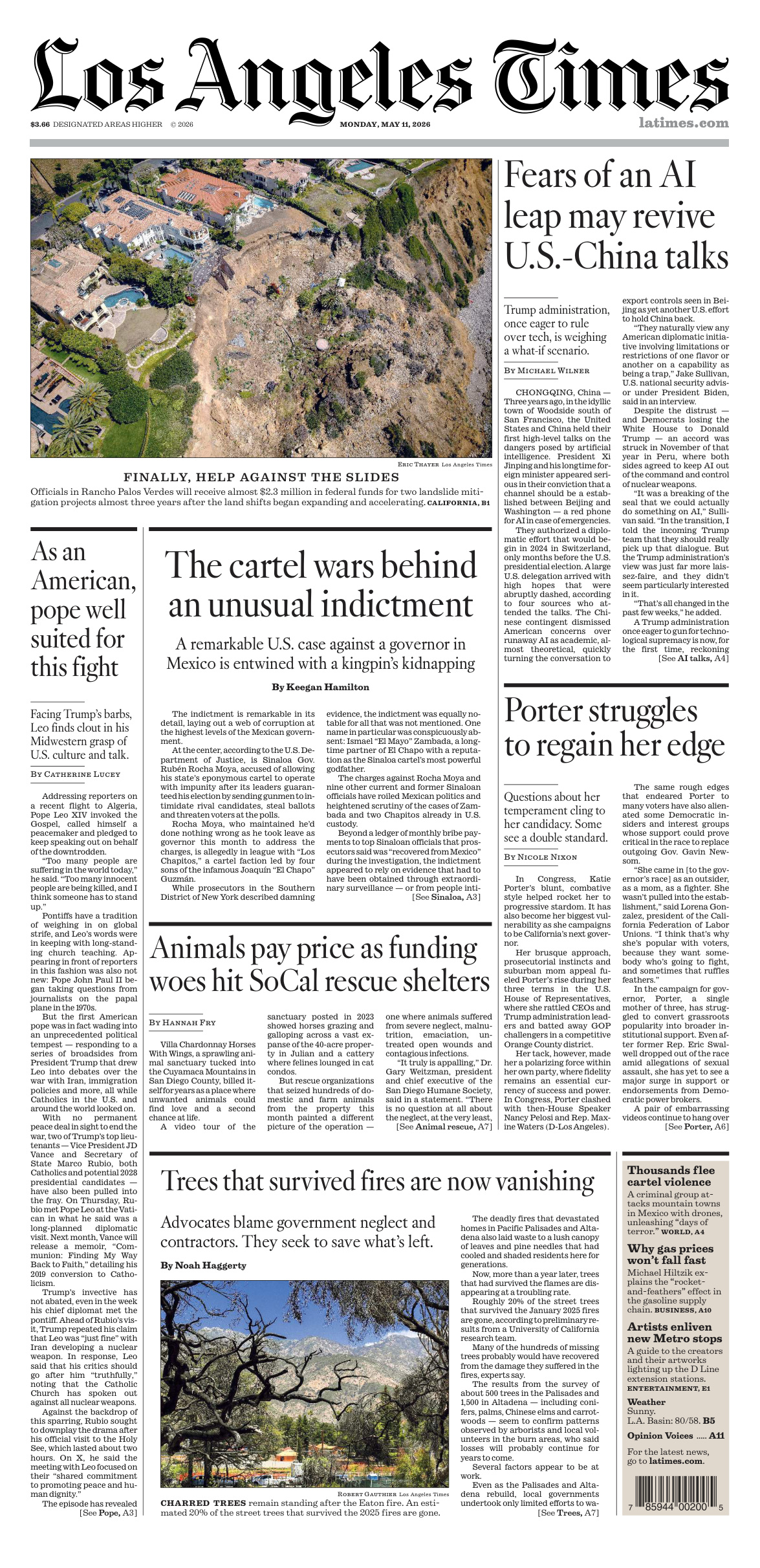 Los Angeles Times May 11 2026 Los Angeles Times Kitap Kapağı