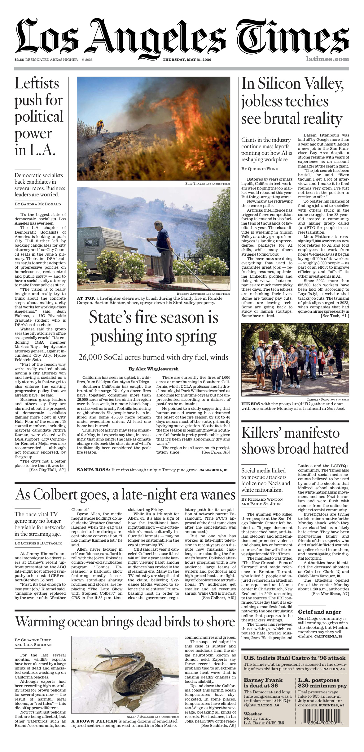 Los Angeles Times May 21 2026 Los Angeles Times Kitap Kapağı