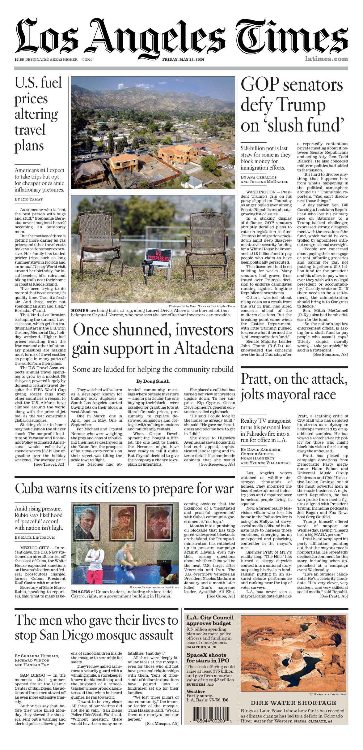 Los Angeles Times May 22 2026 Los Angeles Times Kitap Kapağı