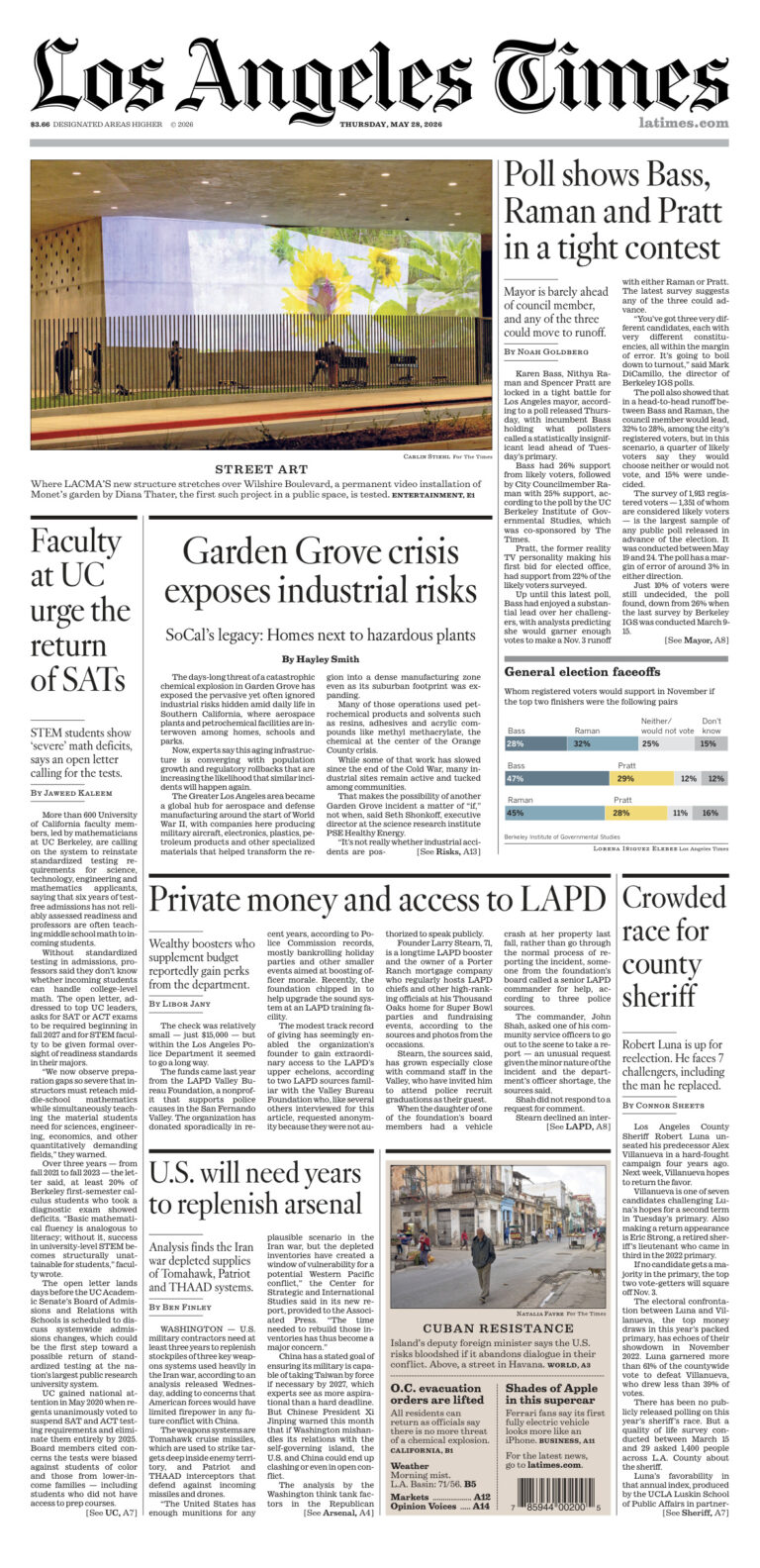 Los Angeles Times May 28 2026 Los Angeles Times Kitap Kapağı