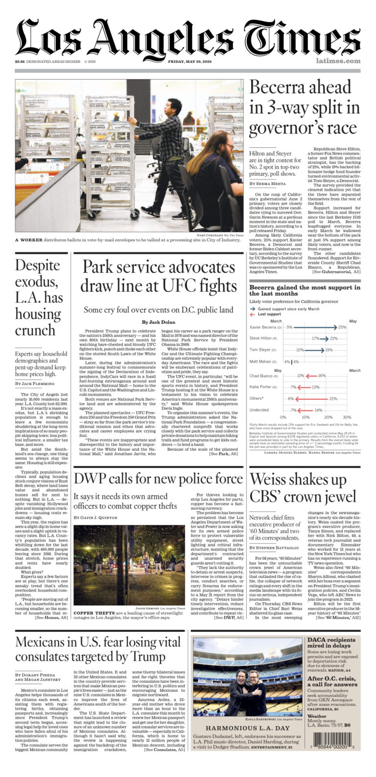 Los Angeles Times May 29 2026 Los Angeles Times Kitap Kapağı