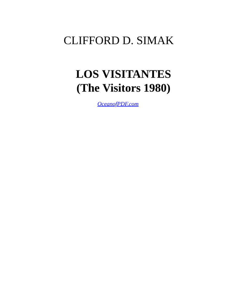 Los Visitantes Spanish Edition Clifford D Simak Kitap Kapağı