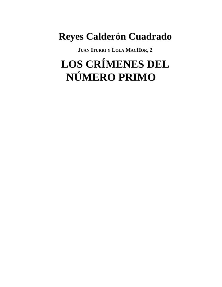 Los crimenes del numero primo Cuadrado Reyes Calderon Kitap Kapağı