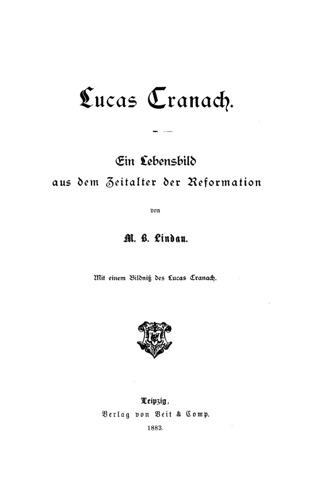 Lucas Cranach German Edition M B Lindau Kitap Kapağı