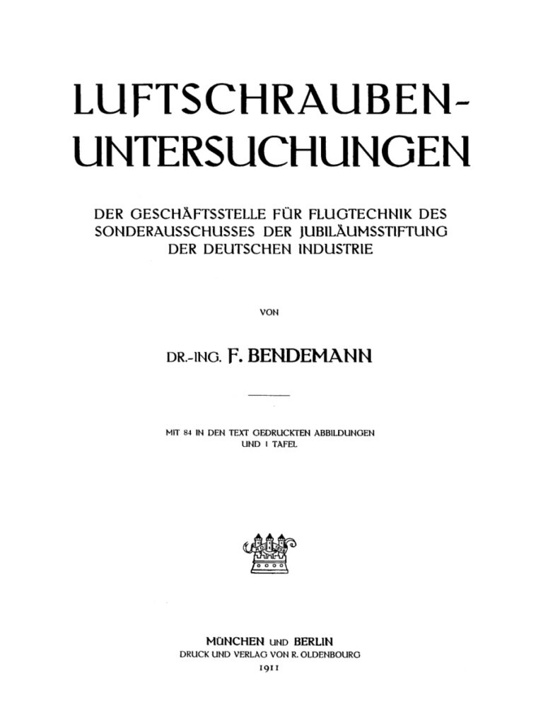 Luftschrauben Untersuchungen der Geschaftsstelle fur Flugtechnik German Edition F Bendemann Kitap Kapağı