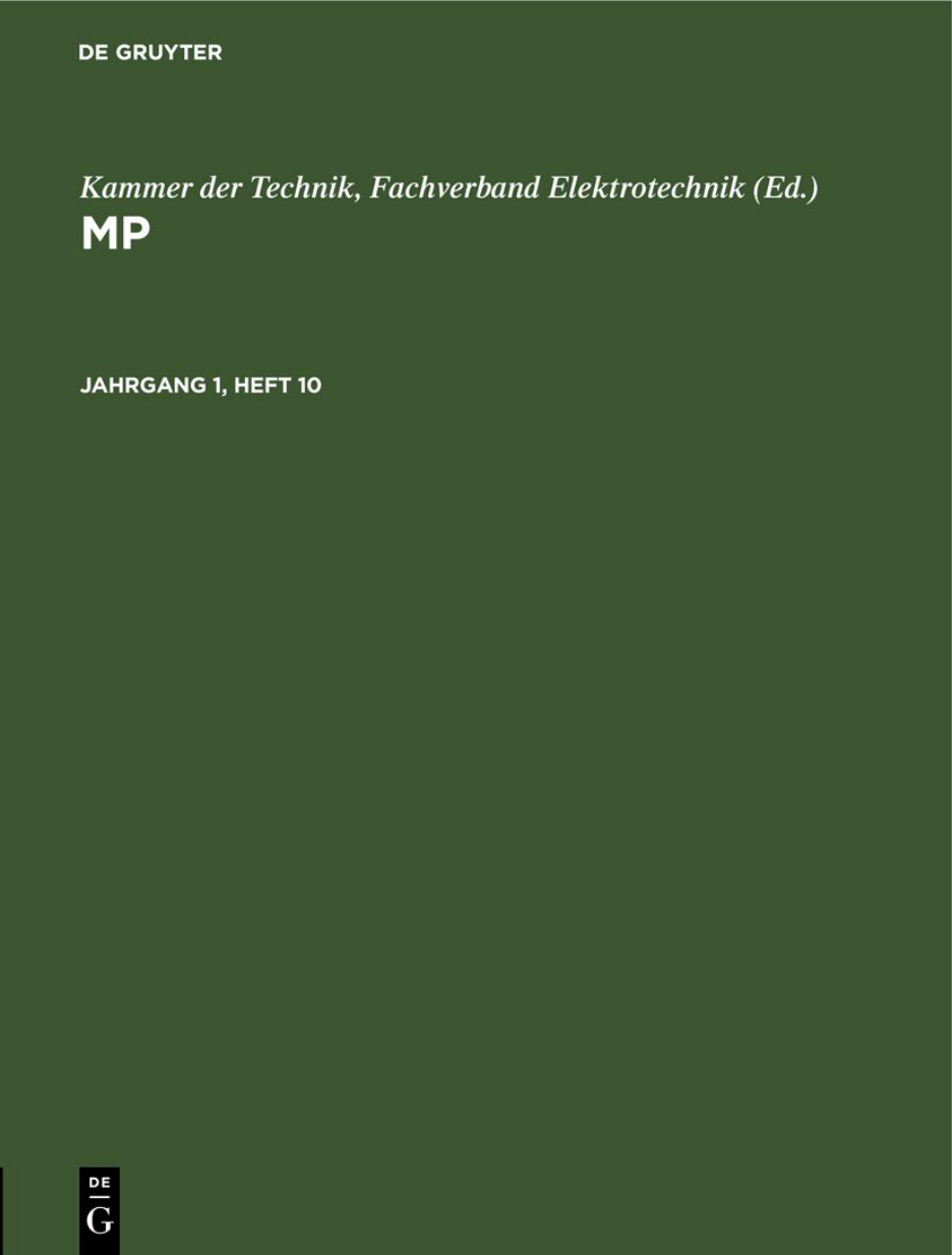 MP Jahrgang 1 Heft 10 PDF Download