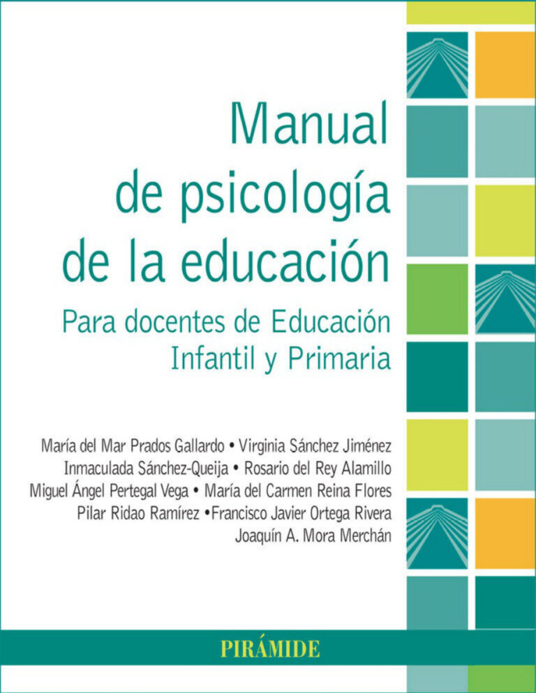 Manual de psicologia de la educacion Para docente de Educacion Infantil y Primaria Spanish Edition Maria del Mar Prados Gallardo Kitap Kapağı