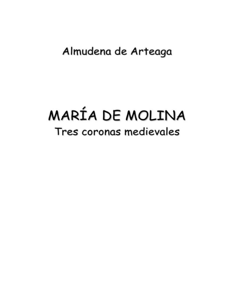 Maria de Molina Almudena Arteaga de Kitap Kapağı