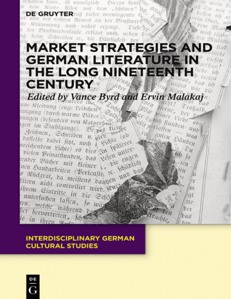 Market Strategies and German Literature in the Long Nineteenth Century German Edition Vance Byrd Kitap Kapağı