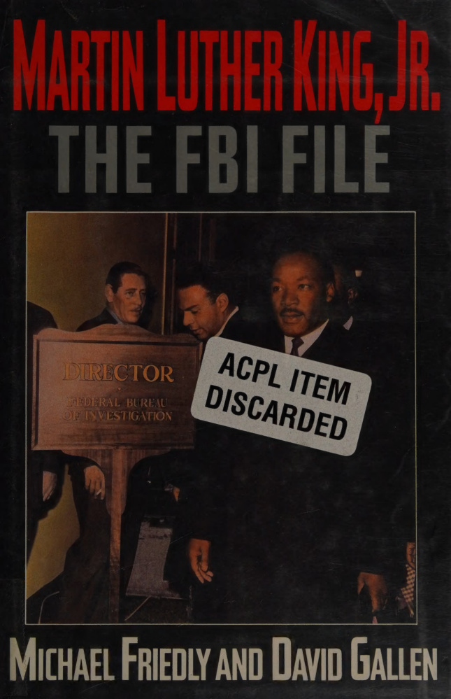Martin Luther King Jr The FBI File Michael Friedly Kitap Kapağı