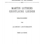 Martin Luthers geistliche Lieder German Edition Martin Luther Kitap Kapağı