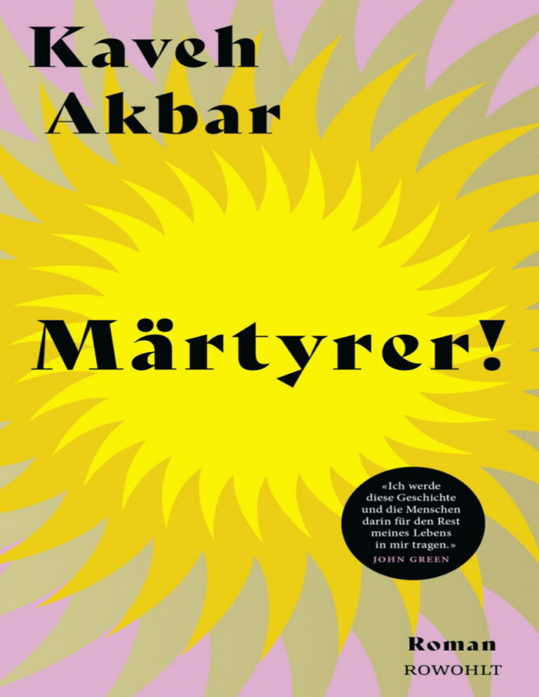 Martyrer German Edition Kaveh Akbar Kitap Kapağı