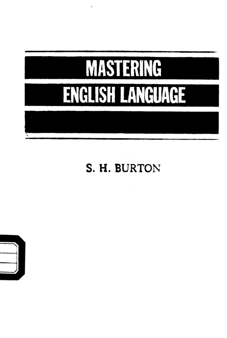 Mastering English Language SHBurton Kitap Kapağı