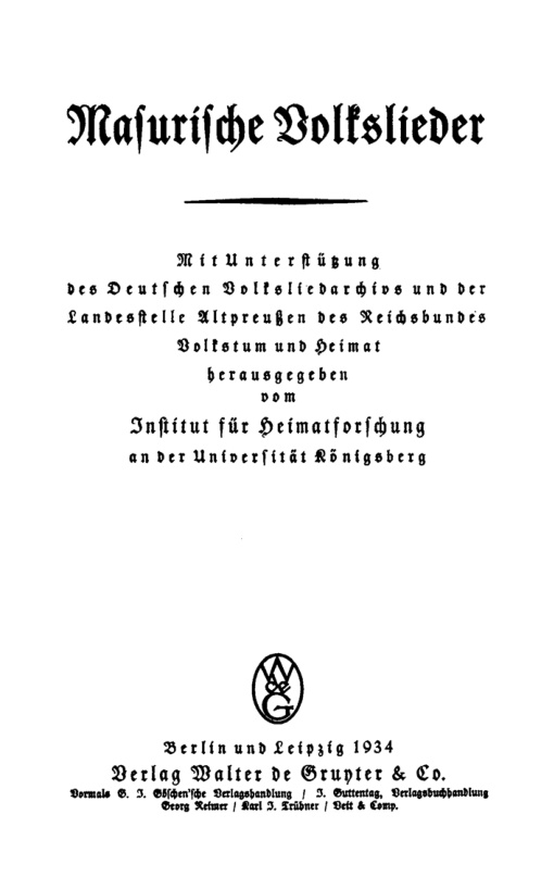 Masurische Volkslieder German Edition A Jeziorowski Kitap Kapağı