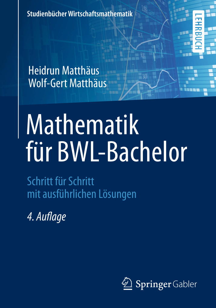 Mathematik fur BWL Bachelor Heidrun Matthaus GER Kitap Kapağı