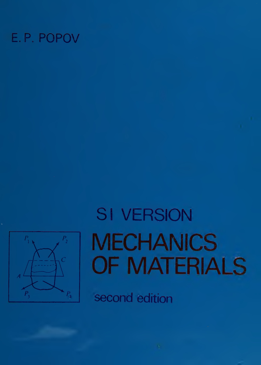 Mechanics of Materials SI Version Egor P Popov Kitap Kapağı