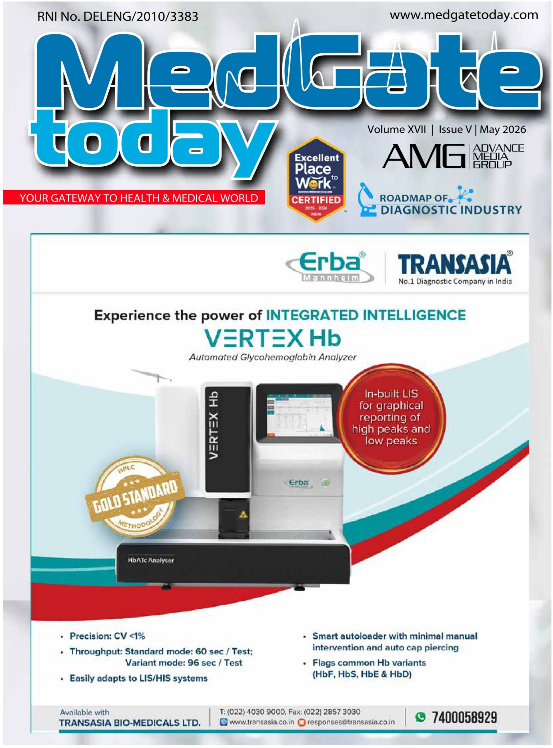 Medgate Today Vol XVII Issue V May 2026 Medgate Today Kitap Kapağı