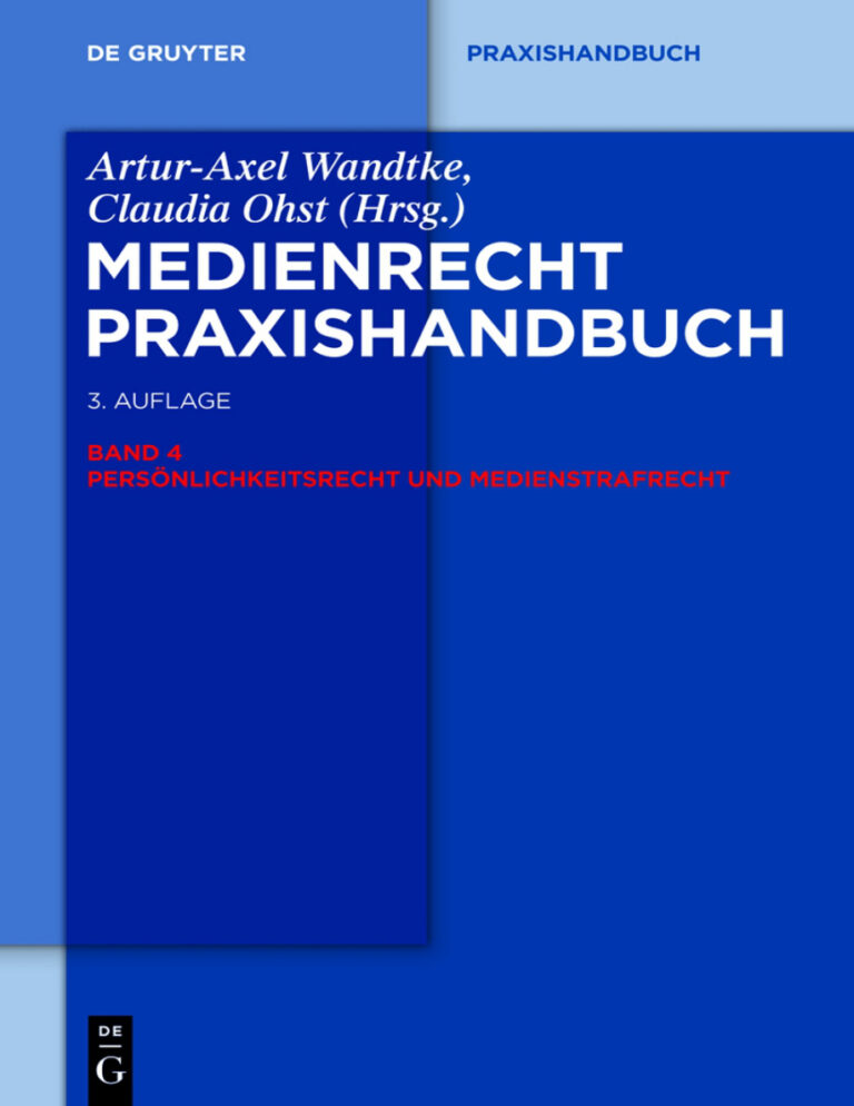 Medienrecht German Edition Artur Axel Wandtke Kitap Kapağı