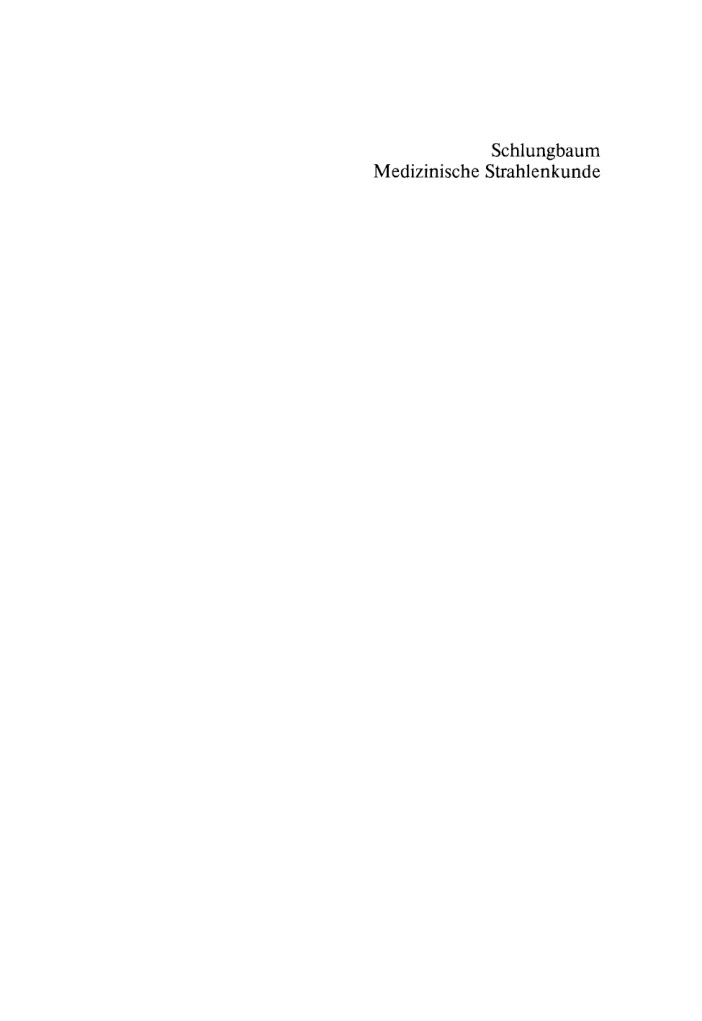 Medizinische Strahlenkunde German Edition Werner Schlungbaum Kitap Kapağı
