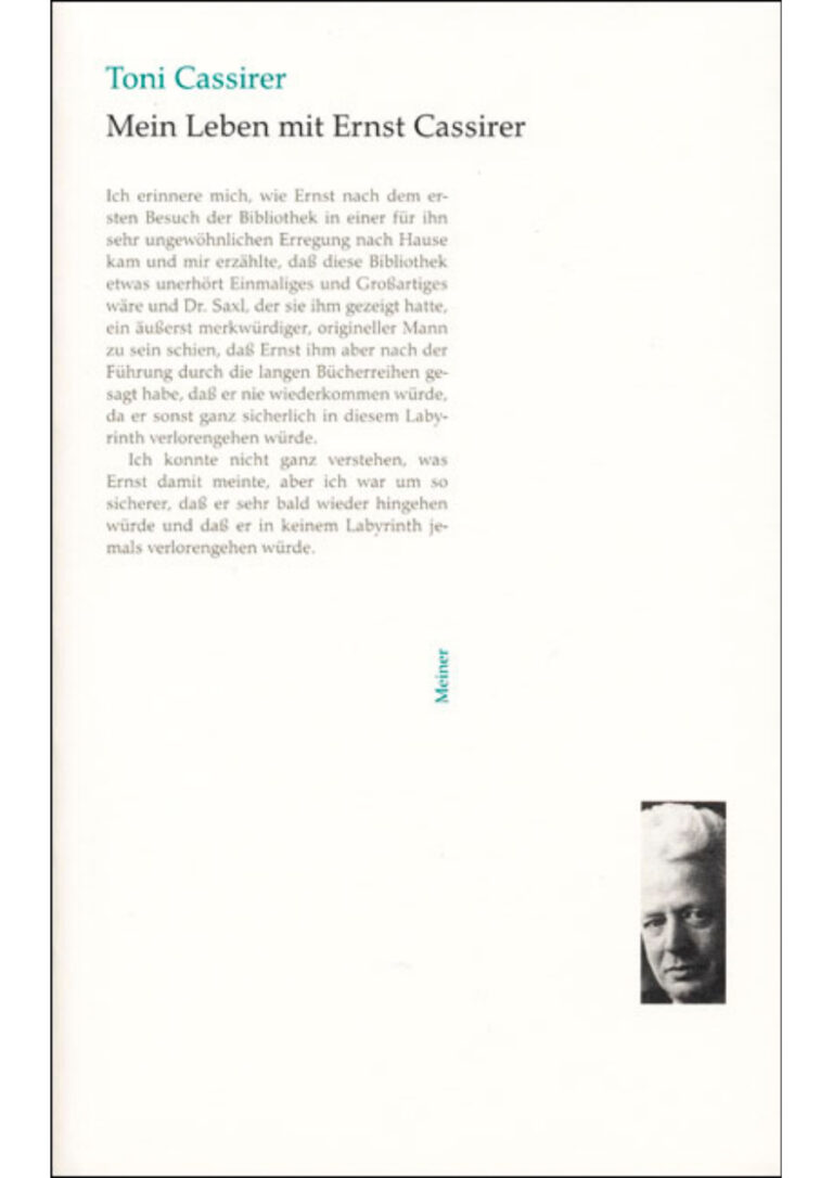 Mein Leben mit Ernst Cassirer German Edition Toni Cassirer Kitap Kapağı