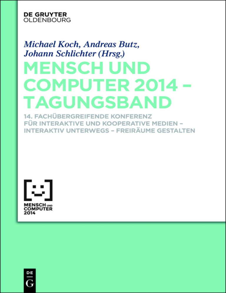 Mensch und Computer 2014 Tagungsband German Edition Michael Koch Kitap Kapağı