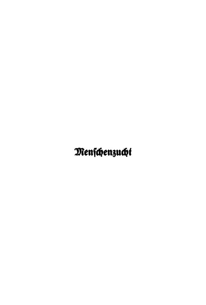 Menschenzucht German Edition Franz Kisch Kitap Kapağı