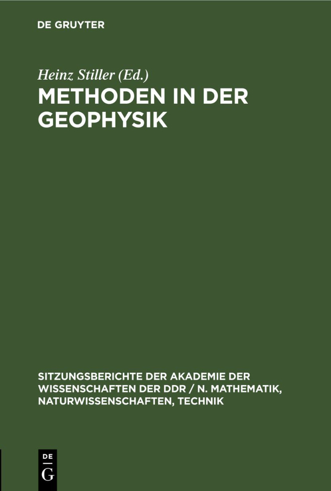 Methoden in der Geophysik German Edition Heinz Stiller Kitap Kapağı