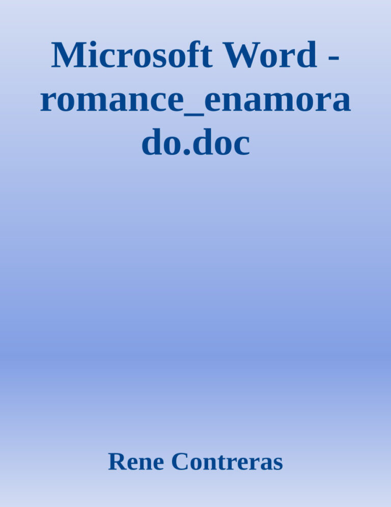 Microsoft Word romance enamoradodoc Rene Contreras Kitap Kapağı