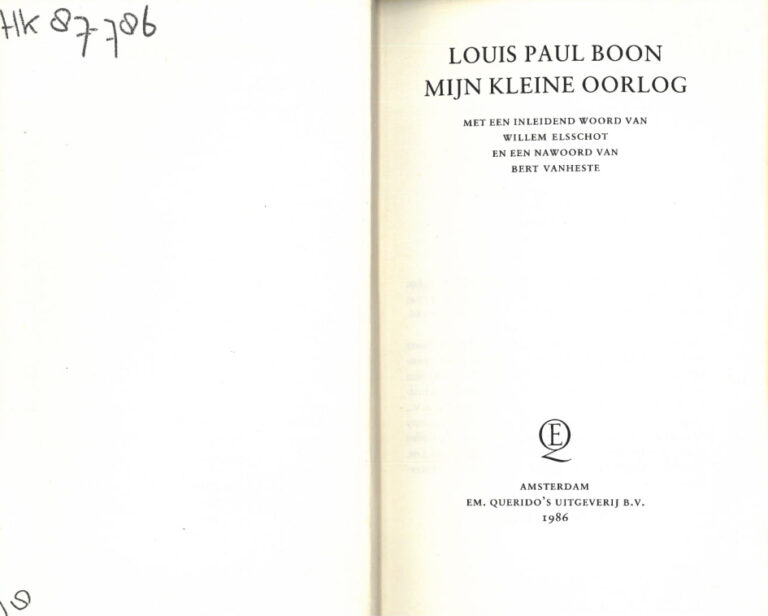 Mijn kleine oorlog Dutch Edition Louis Paul Boon Kitap Kapağı