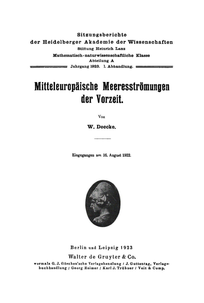 Mitteleuropaische Meeresstromungen der Vorzeit German Edition W Deecke Kitap Kapağı