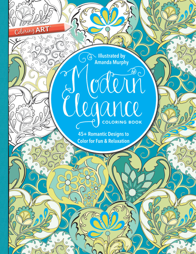 Modern Elegance Coloring Book Amanda Murphy Kitap Kapağı