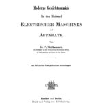 Moderne Gesichtspunkte fur den Entwurf elektrischer Maschinen und Apparate German Edition F Niethammer Kitap Kapağı
