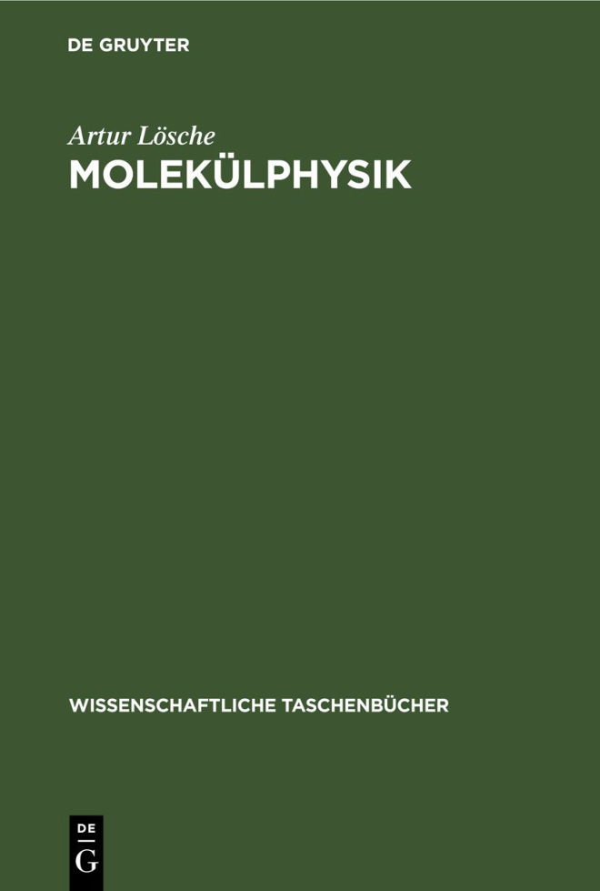 Molekulphysik German Edition Artur Losche Kitap Kapağı