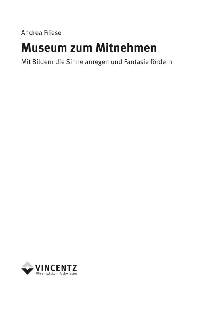Museum zum Mitnehmen German Edition Andrea Friese Kitap Kapağı