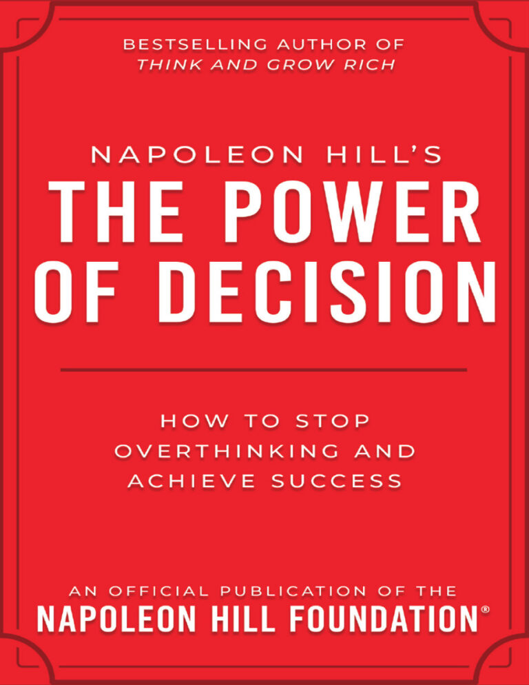 Napoleon Hills The Power of Decision Napoleon Hill Kitap Kapağı