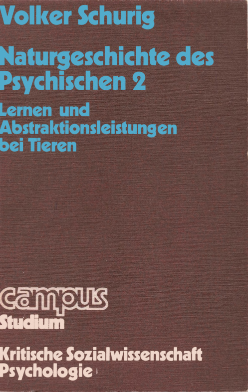 Naturgeschichte des Psychischen 2 German Edition Volker Schurig Kitap Kapağı