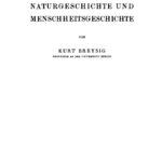 Naturgeschichte und Menschheitsgeschichte German Edition Kurt Breysig Kitap Kapağı
