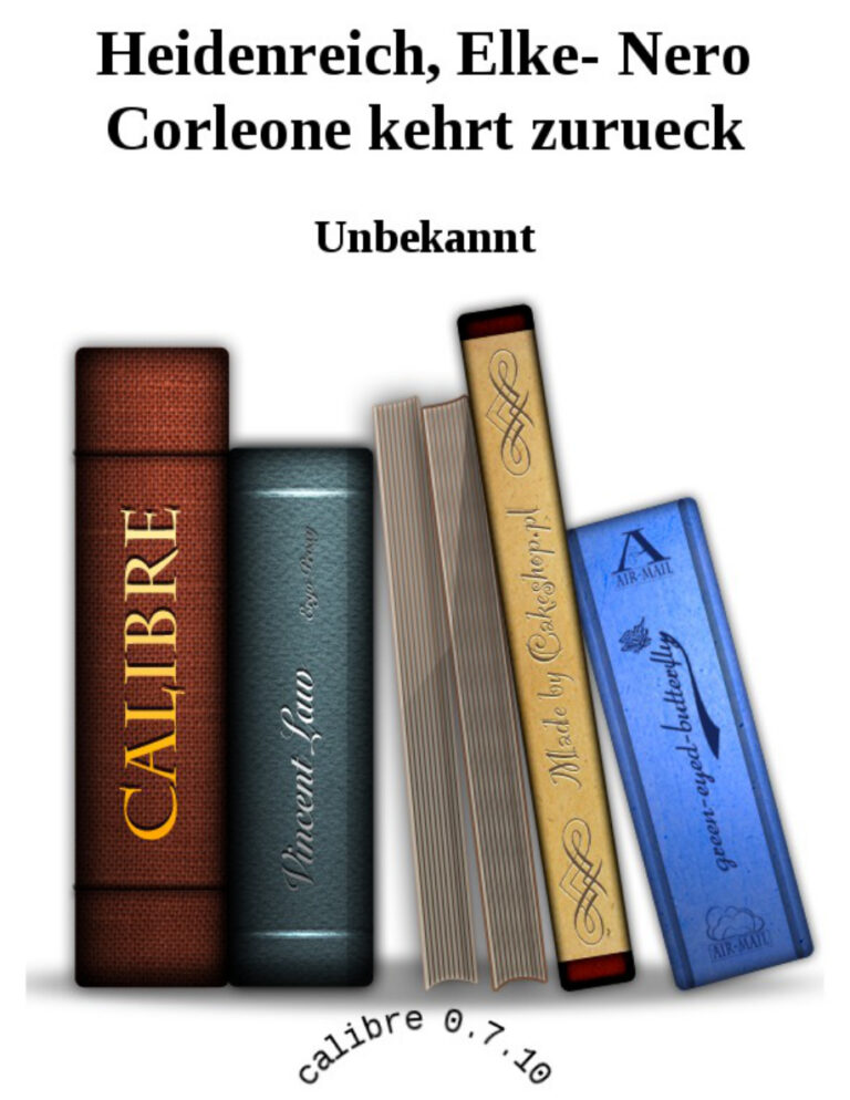 Nero Corleone German Edition Heidenreich Elke Kitap Kapağı