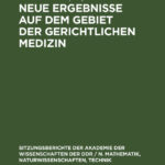 Neue Ergebnisse auf dem Gebiet der gerichtlichen Medizin German Edition Heinrich Scheel Kitap Kapağı