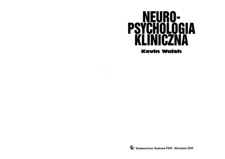 Neuropsychologia kliniczna Polish Edition Kevin Walsh Kitap Kapağı